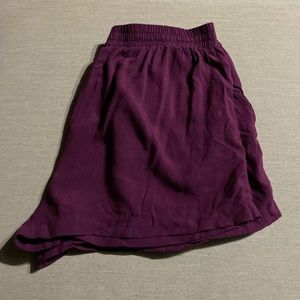 Purple flowy shorts